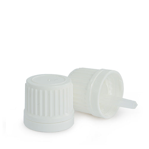 18mm Tamper Evident White Dropper Cap (1.5mm) 