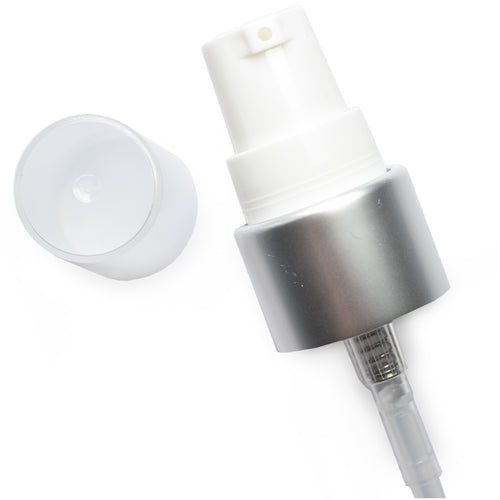 20mm Matt White/Silver Lotion Pump 