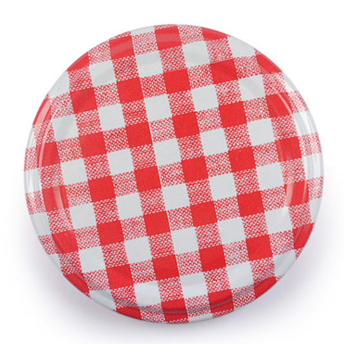 63mm Red Gingham Twist-Off Lid